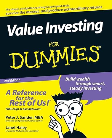 value investing for dummies 2nd edition peter j sander ,janet haley 0470232226, 978-0470232224