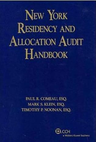 new york residency and audit allocation handbook 1st edition j d paul r comeau ,j d mark s klein 0808028596,