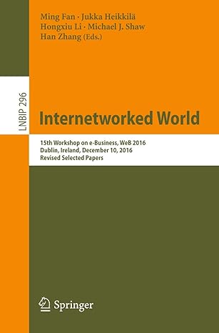 internetworked world 15th workshop on e business web 2016 dublin ireland december 10 2016 revised selected