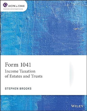 Form 1041 Income Taxation Of Estates And Trusts