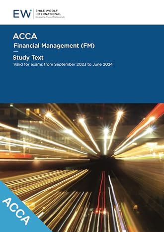 acca financial management study text 2023 24 1st edition emile woolf international 184843443x, 978-1848434431