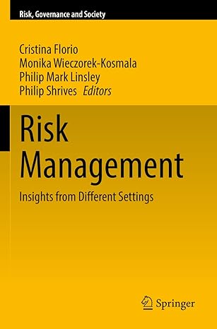 risk management insights from different settings 1st edition cristina florio ,monika wieczorek kosmala