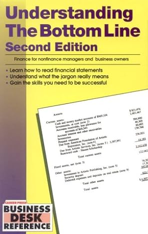 understanding the bottom line finance for nonfinancial managers and business owners 2nd edition career press
