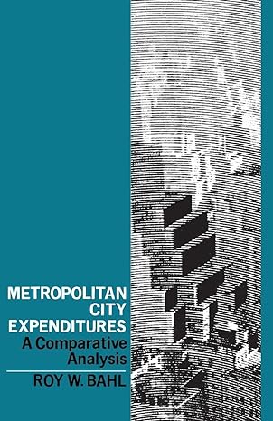 metropolitan city expenditures a comparative analysis 1st edition roy w bahl 0813150876, 978-0813150871