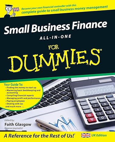 small business finance all in one for dummies uk edition faith glasgow 0470997869, 978-0470997864