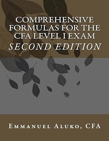comprehensive formulas for the cfa level i exam 2nd edition emmanuel aluko cfa 149279435x, 978-1492794356