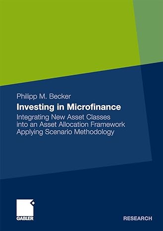 investing in microfinance integrating new asset classes into an asset allocation framework applying scenario