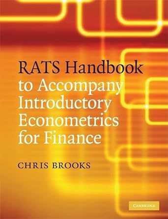 rats handbook to accompany introductory econometrics for finance 1st edition chris brooks 0521721687,