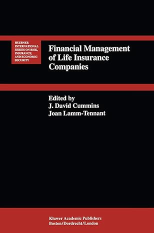 financial management of life insurance companies 1st edition j david cummins ,joan lamm tennant 9401049793,