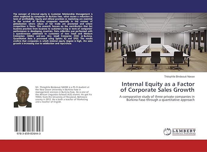 internal equity as a factor of corporate sales growth a comparative study of three private companies in