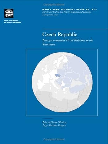 czech republic intergovernmental fiscal relations in the transition 1st edition joao do carmo oliveira ,jorge