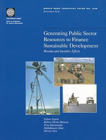 generating public sector resources to finance sustainable development revenue and incentive effects 1st