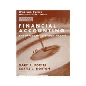working papers financial acctg 2e 2nd edition porter 0030205182, 978-0030205187