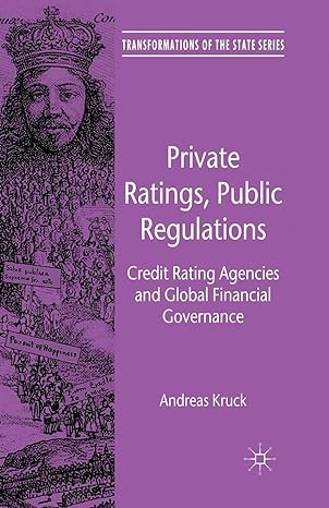 private ratings public regulations credit rating agencies and global financial governance 1st edition a kruck