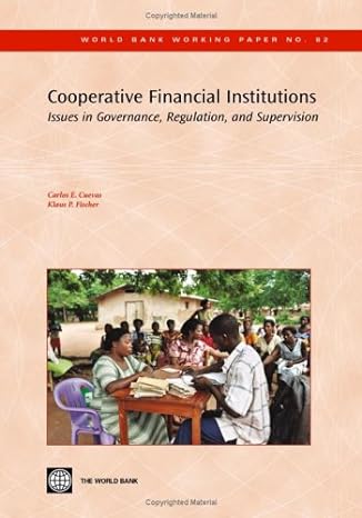 cooperative financial institutions issues in governance regulation and supervision 1st edition carlos e