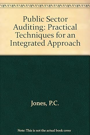 public sector auditing practical techniques for an integrated approach 1st edition p c jones 0412362600,