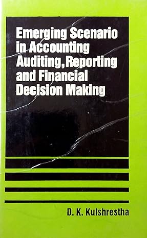 emerging scenario in accounting auditing reporting and financial decision making 1st edition d k kulshreshta