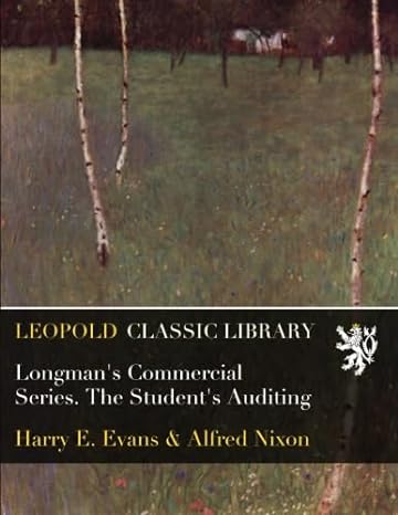 longmans commercial series the students auditing 1st edition harry e evans ,alfred nixon ,  b01abv898c