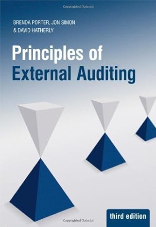 principles of external auditing by porter brenda hatherly david simon jon paperback 1st edition porter