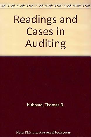 readings and cases in auditing 1st edition thomas d hubbard 0931920124, 978-0931920127