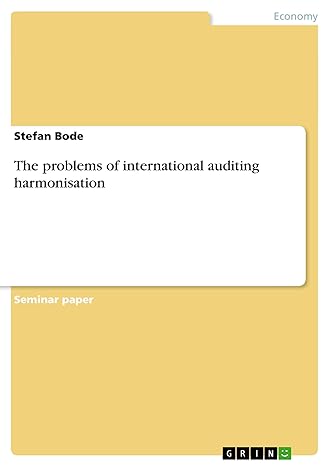the problems of international auditing harmonisation 1st edition stefan bode 3638673944, 978-3638673945