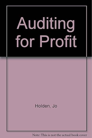 auditing for profit 1st edition jo holden 0863254365, 978-0863254369