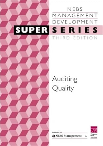 auditing quality ss3 1st edition nebs management 075064091x ,  978-0750640916