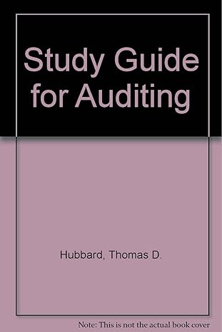 study guide for auditing 1st edition thomas d hubbard ,johnny r johnson ,ann pushkin ,susann o'callaghan