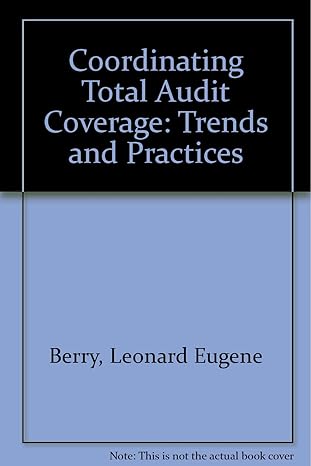 coordinating total audit coverage trends and practices 1st edition leonard eugene berry 0894131109,