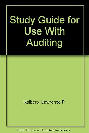 study guide for use with auditing 8th edition lawrence p kalbers 0256211604, 978-0256211603