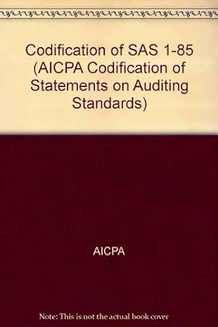 codification of statements on auditing standards as of january 1998 1st edition american institute of
