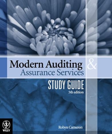 modern auditing and assurance services study guide 5th edition robyn cameron 1742168469, 978-1742168463