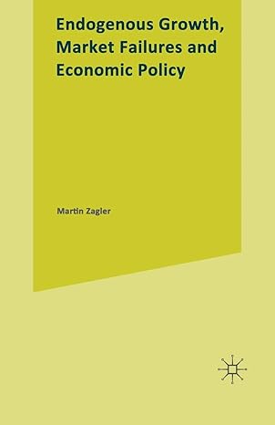 endogenous growth market failures and economic policy 1st edition martin zagler 1349271314, 978-1349271313