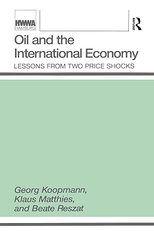oil and the international economy lessons from two price shocks 1st edition georg koopmann 0887386164,