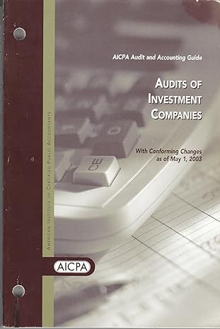 audits of investment companies 1st edition aicpa 0870514660, 978-0870514661