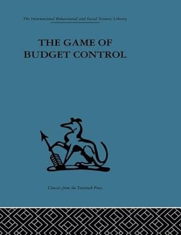 the game of budget control 1st edition g h hofstede 041551388x, 978-0415513883