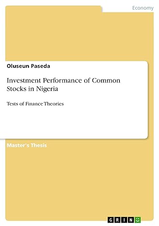 investment performance of common stocks in nigeria tests of finance theories 1st edition oluseun paseda