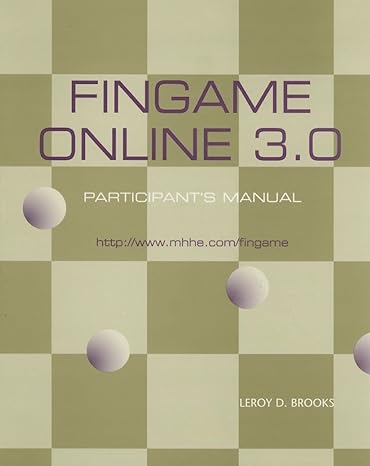 fingame online 3 0 participants manual 3rd edition leroy d brooks 0256136130, 978-0256136135