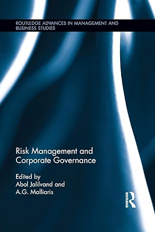 risk management and corporate governance 1st edition abol jalilvand 1138960659, 978-1138960657