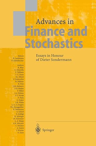 Advances In Finance And Stochastics Essays In Honour Of Dieter Sondermann