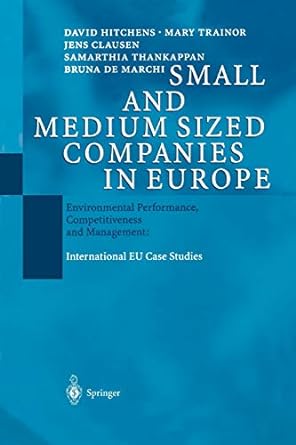 small and medium sized companies in europe environmental performance competitiveness and management