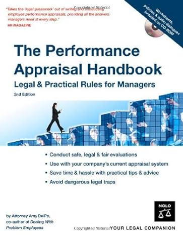 the performance appraisal handbook legal and practical rules for managers 2nd edition amy delpo 1413305679,