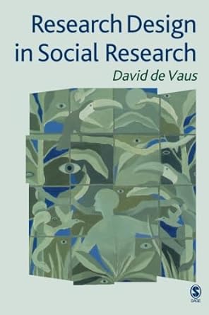 research design in social research 1st edition vaus david de 0761953477, 978-0761953470