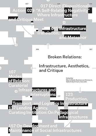 broken relations infrastructure aesthetics and critique 1st edition martin beck ,sabeth buchmann ,ilse lafer