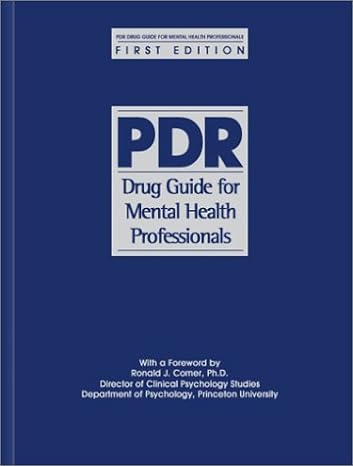 pdr drug guide for mental health professionals 1st edition pdr staff 1563634570, 978-1563634574