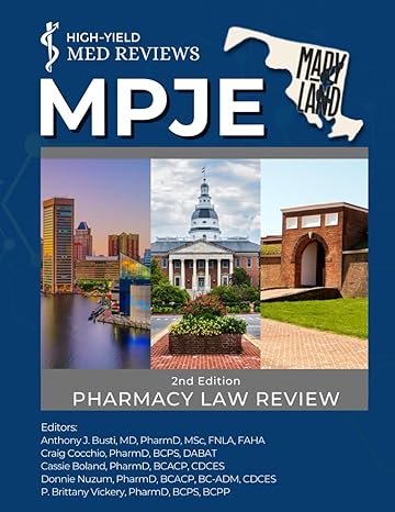 mpje maryland a pharmacy law review 1st edition high yield med reviews ,anthony j busti ,craig cocchio