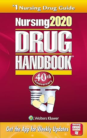nursing2020 drug handbook fortie edition lippincott 1975109260, 978-1975109264