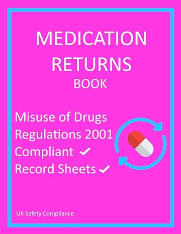 medication returns book misuse of drugs regulations compliant returned drugs book for hospitals care and