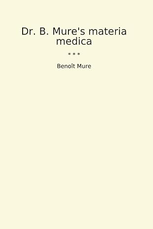 dr b mures materia medica 1st edition benoit mure ,charles j hempel b0cw1cp8gg