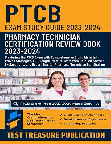 ptcb exam study guide 2023 2024 pharmacy technician certification review book 2023 2024 with comprehensive